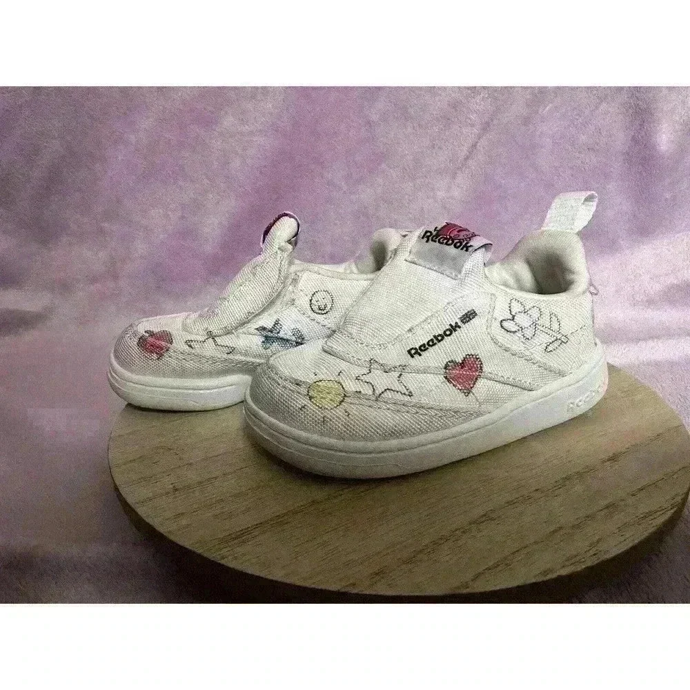 Reebok Club C Slip-On IV Peppa Pig Toddler Size 4 Sneakers - Picture 9 of 13